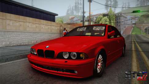 BMW 530d E39 Red Black для GTA San Andreas вид спереди