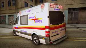 Mercedes-Benz Sprinter 2012 SA EMS Alliance для GTA San Andreas сзади