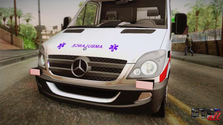 Mercedes-Benz Sprinter 2012 SA EMS Alliance для GTA San Andreas бампер