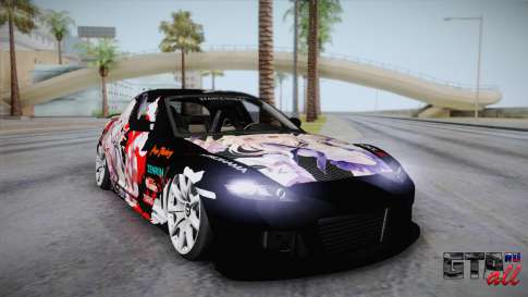 Mazda RX-8 VIP Stance Shimakaze Itasha для GTA San Andreas вид спереди