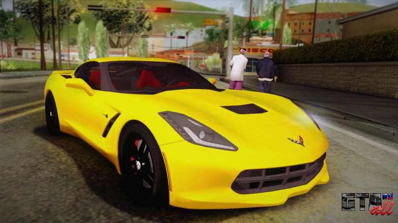 Chevrolet Corvette Stingray 2015 для GTA San Andreas вид спереди