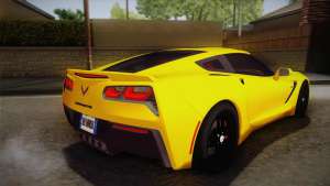 Chevrolet Corvette Stingray 2015 для GTA San Andreas вид сзади