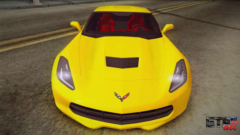 Chevrolet Corvette Stingray 2015 для GTA San Andreas капот