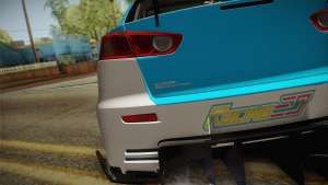 Mitsubishi Lancer Evolution X 2008 Racing Miku для GTA San Andreas задние фары