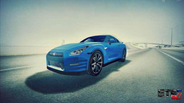 Nissan GT-R R35 Premium для GTA San Andreas вид спереди