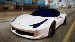 Ferrari 458 Italia для GTA San Andreas вид спереди