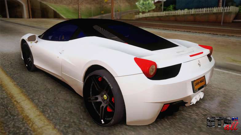 Ferrari 458 Italia для GTA San Andreas задняя часть