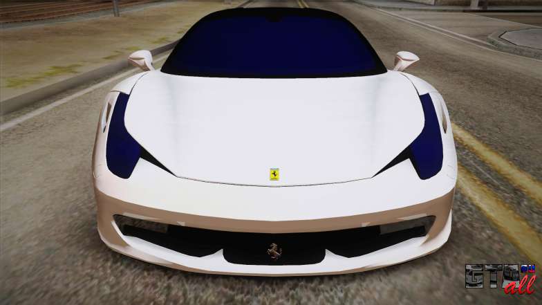 Ferrari 458 Italia для GTA San Andreas капот