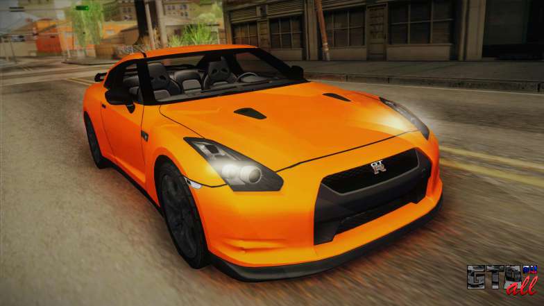 Nissan GT-R R35 для GTA San Andreas вид спереди