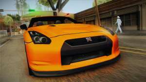 Nissan GT-R R35 для GTA San Andreas капот