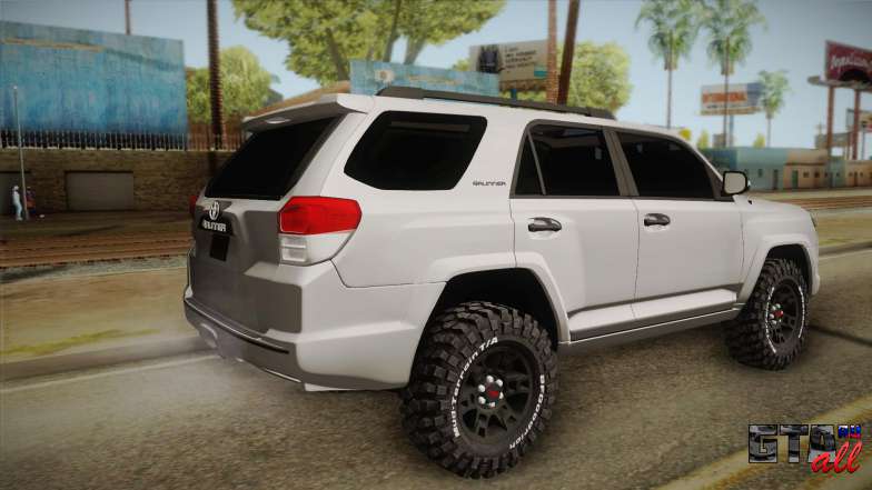 Toyota 4runner 2010 для GTA San Andreas вид сзади