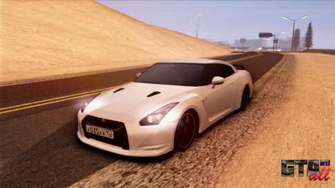 Nissan GT-R R35 для GTA San Andreas вид спереди