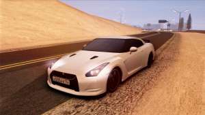 Nissan GT-R R35 для GTA San Andreas вид спереди