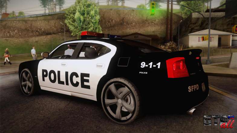 Dodge Charger SRT8 Police San Fierro для GTA San Andreas вид сзади