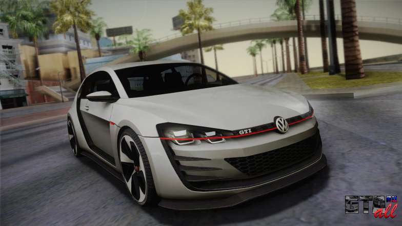 Volkswagen Golf Design Vision GTI для GTA San Andreas вид спереди