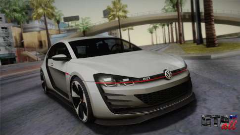 Volkswagen Golf Design Vision GTI для GTA San Andreas вид спереди