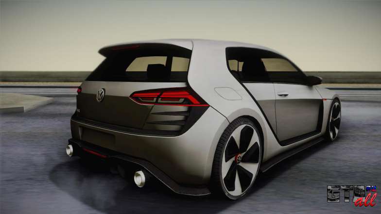 Volkswagen Golf Design Vision GTI для GTA San Andreas вид сзади