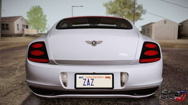 Bentley Continental SuperSports 2010 v2 Finale для GTA San Andreas задняя часть