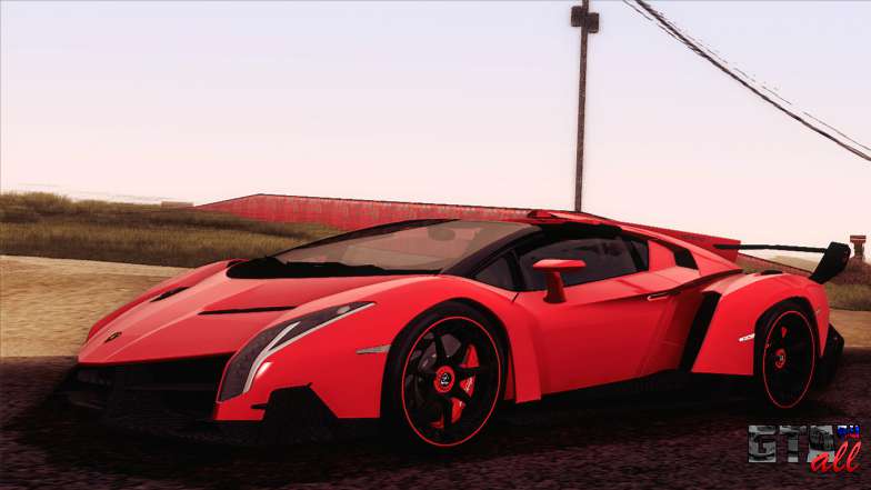 Lamborghini Veneno Roadster LP750-4 2014 для GTA San Andreas вид сбоку