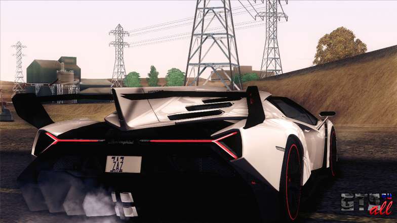 Lamborghini Veneno Roadster LP750-4 2014 для GTA San Andreas задние фары