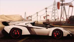 Lamborghini Veneno Roadster LP750-4 2014 для GTA San Andreas сбоку