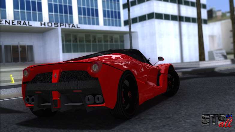 Ferrari LaFerrari v1.0 для GTA San Andreas вид сзади