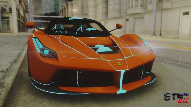 Ferrari LaFerrari TRON Edition v1.0 для GTA San Andreas капот