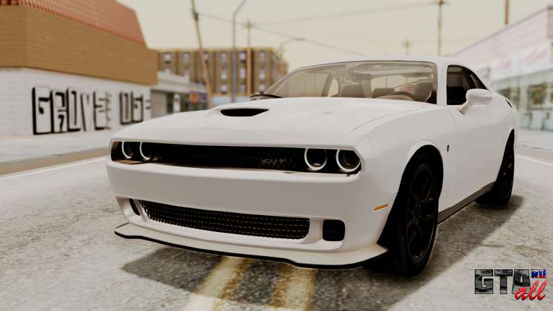 Dodge Challenger SRT Hellcat 2015 HQLM PJ для GTA San Andreas спереди