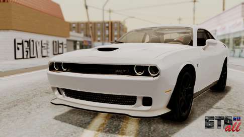 Dodge Challenger SRT Hellcat 2015 HQLM PJ для GTA San Andreas спереди