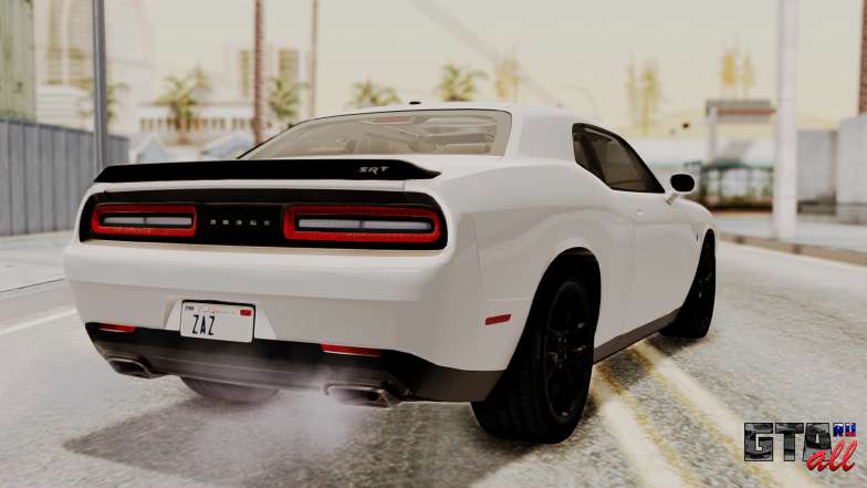 Dodge Challenger SRT Hellcat 2015 HQLM PJ для GTA San Andreas сзади