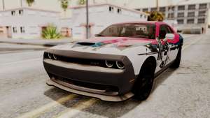 Dodge Challenger SRT Hellcat 2015 HQLM PJ для GTA San Andreas разноцветная покраска