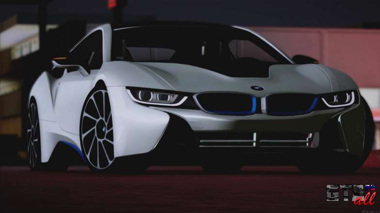 BMW i8 Coupe 2015 для GTA San Andreas спереди вид