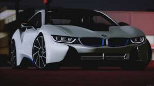 BMW i8 Coupe 2015 для GTA San Andreas спереди вид