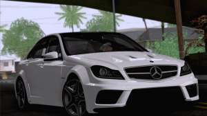 Mercedes-Benz C 63 AMG для GTA San Andreas вид спереди