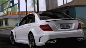 Mercedes-Benz C 63 AMG для GTA San Andreas вид сзади