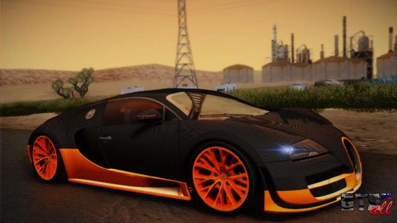 Bugatti Veyron Super Sport World Record Edition для GTA San Andreas вид сбоку