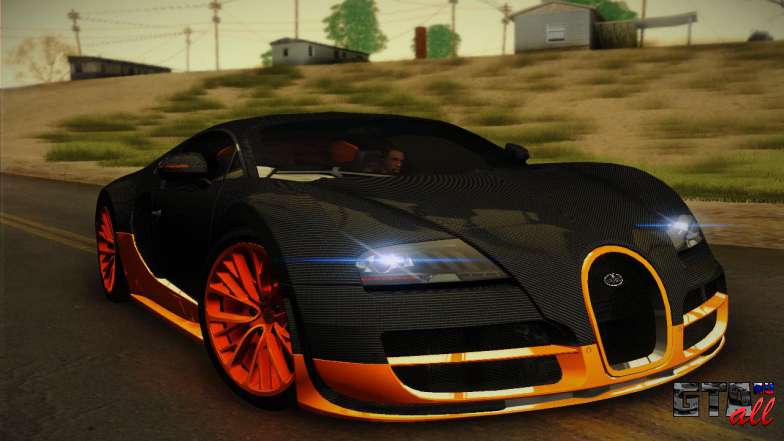 Bugatti Veyron Super Sport World Record Edition для GTA San Andreas вид спереди