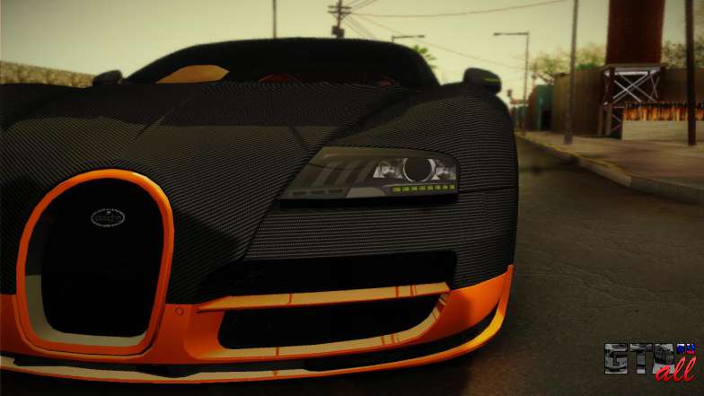 Bugatti Veyron Super Sport World Record Edition для GTA San Andreas капот