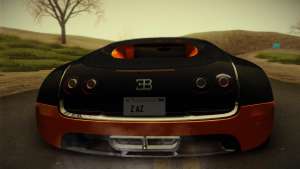 Bugatti Veyron Super Sport World Record Edition для GTA San Andreas задняя часть