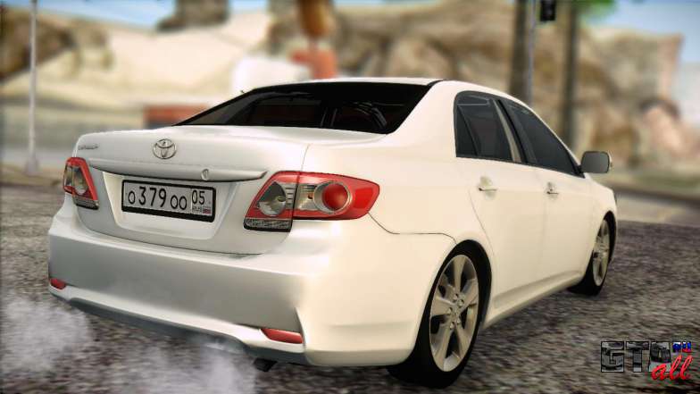 Toyota Corolla 2012 для GTA San Andreas вид сзади