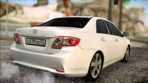 Toyota Corolla 2012 для GTA San Andreas вид сзади