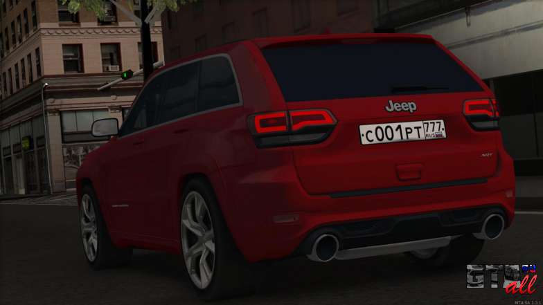 Jeep Grand Cherokee SRT8 для GTA San Andreas задняя часть