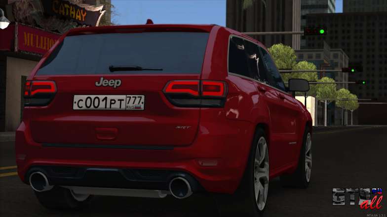 Jeep Grand Cherokee SRT8 для GTA San Andreas вид сзади