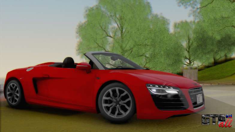 Audi R8 V10 Spyder 2014 для GTA San Andreas красного цвета