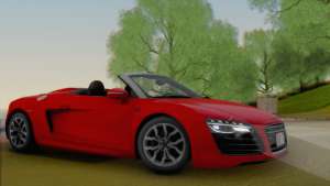 Audi R8 V10 Spyder 2014 для GTA San Andreas красного цвета