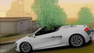 Audi R8 V10 Spyder 2014 для GTA San Andreas вид сбоку