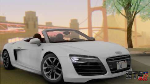 Audi R8 V10 Spyder 2014 для GTA San Andreas вид спереди