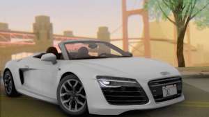 Audi R8 V10 Spyder 2014 для GTA San Andreas вид спереди