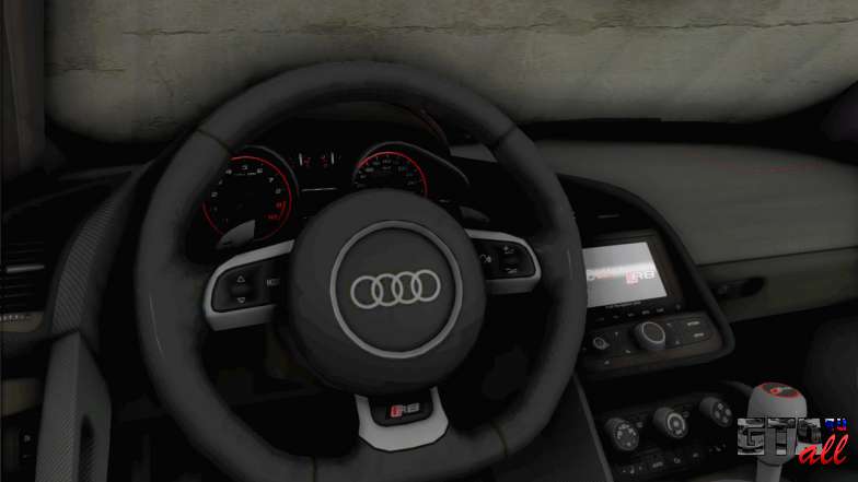 Audi R8 V10 Spyder 2014 для GTA San Andreas рулевое колесо