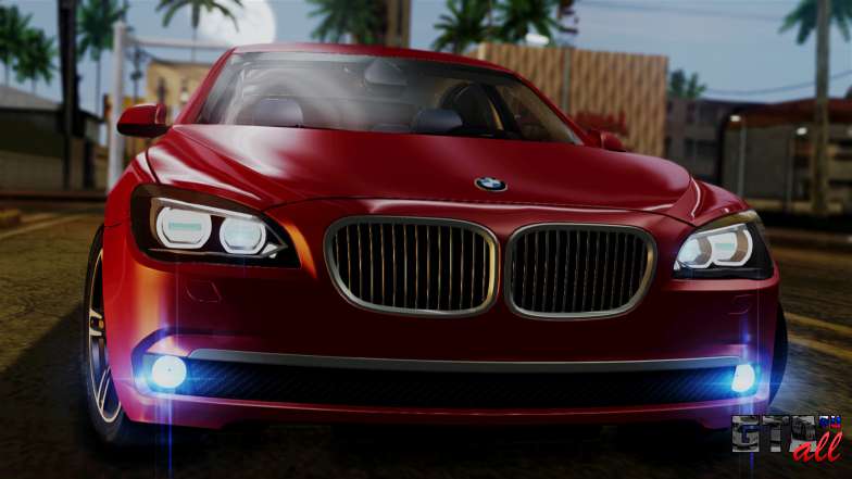 BMW 7 Series F02 2013 для GTA San Andreas красного цвета